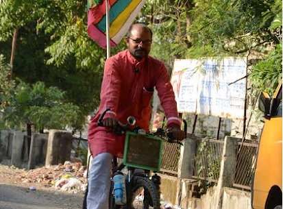 Gender  freedom  discrimination  cycling  cause  Rakesh Singh  Ride for Gender Freedom  India  bicycle