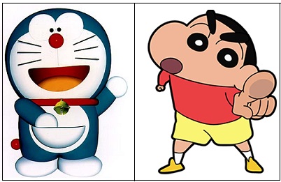 Shinchan  Doraemon  Cartoon  Children  India  TV  Television  Ashish Chaturvedi  TV shows  Cartoon characters  Nobita