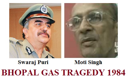 Bhopal gas tragedy  1984  Warren Anderson  Swaraj Puri  Moti Singh  court  CJM  FIR  escape  help