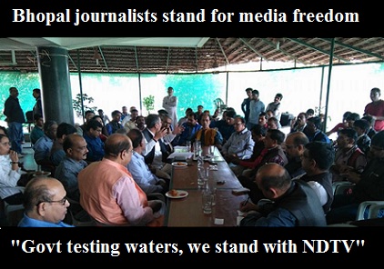 NDTV  NDTV Ban  Bhopal  Journalists  Journalism  Press freedom  Freedom of express  Freedom of media  