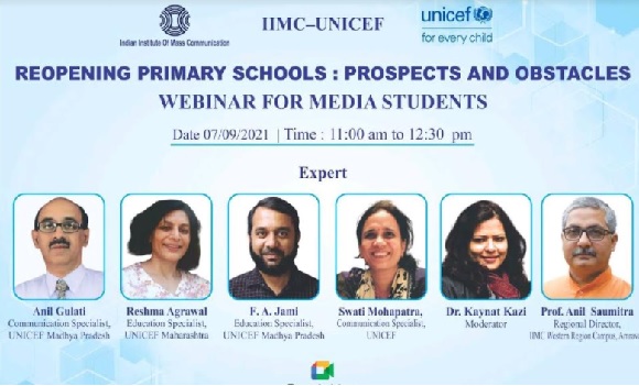 Education  school  reopening  UNICEF  IIMC  Amravati  Maharashtra  Madhya Pradesh