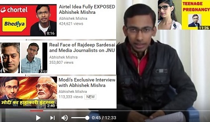 Abhishek Mishra  Social media  Prodigy  Madhya Pradesh  Bhopal  BJP  Narendra Modi  You Tube  Exposes  RTI activist